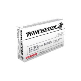 Image of Winchester M855 62 gr FMJ Green Tip 5.56x45mm Ammunition 20 Rounds - USA855K
