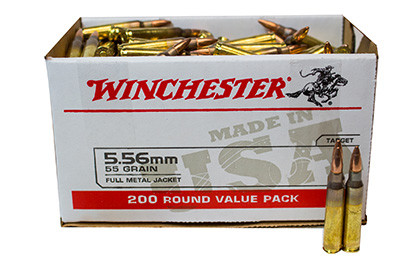 Image of Winchester Lake City Rifle Ammunition 5.56mm 55gr FMJ 3270 fps 200/ct
